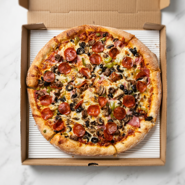 Large Paradisos Special Pizza.